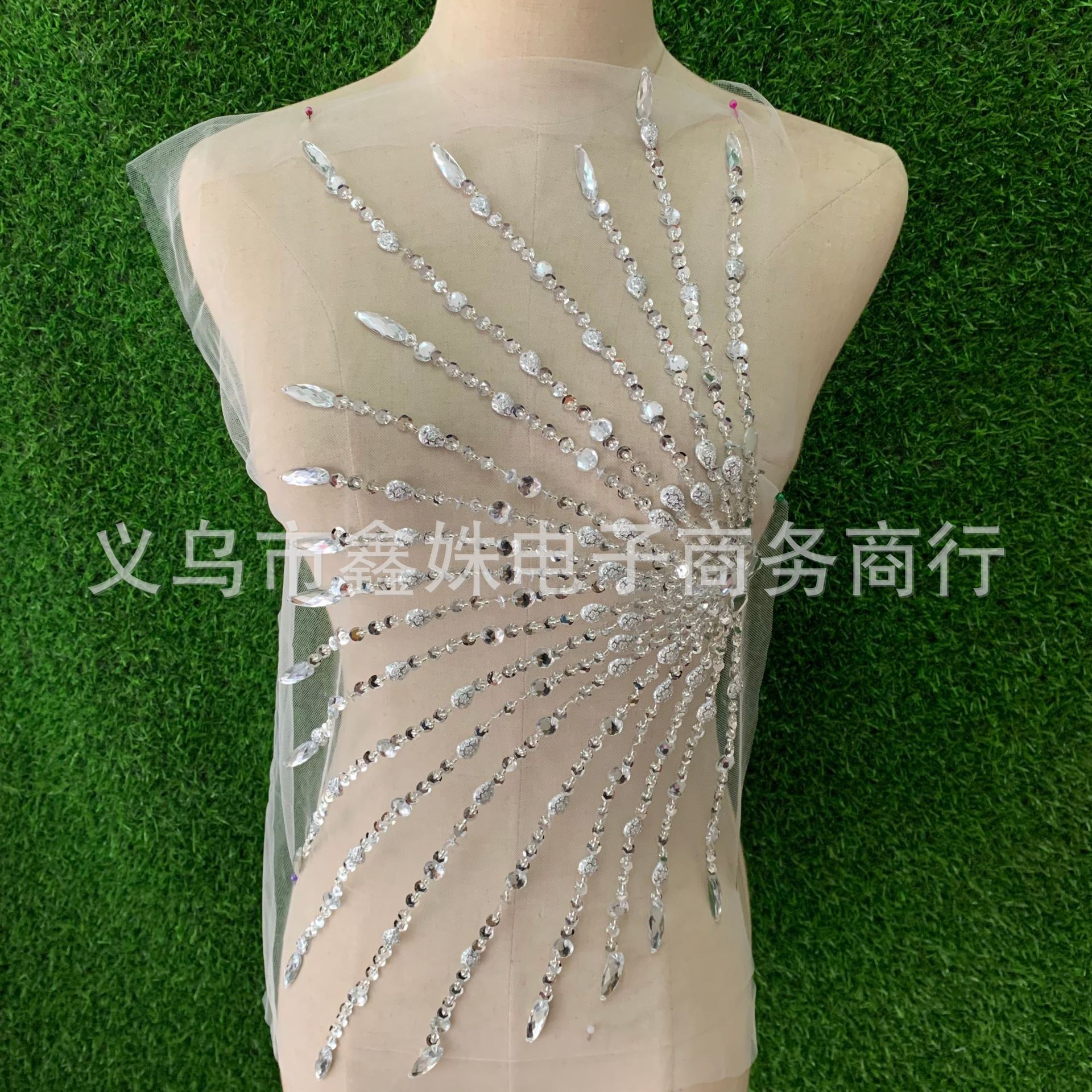 Heavy industry light luxury clothing, collar flowers, corsages, accessories, flowers, live streaming clothes, lace Specification image