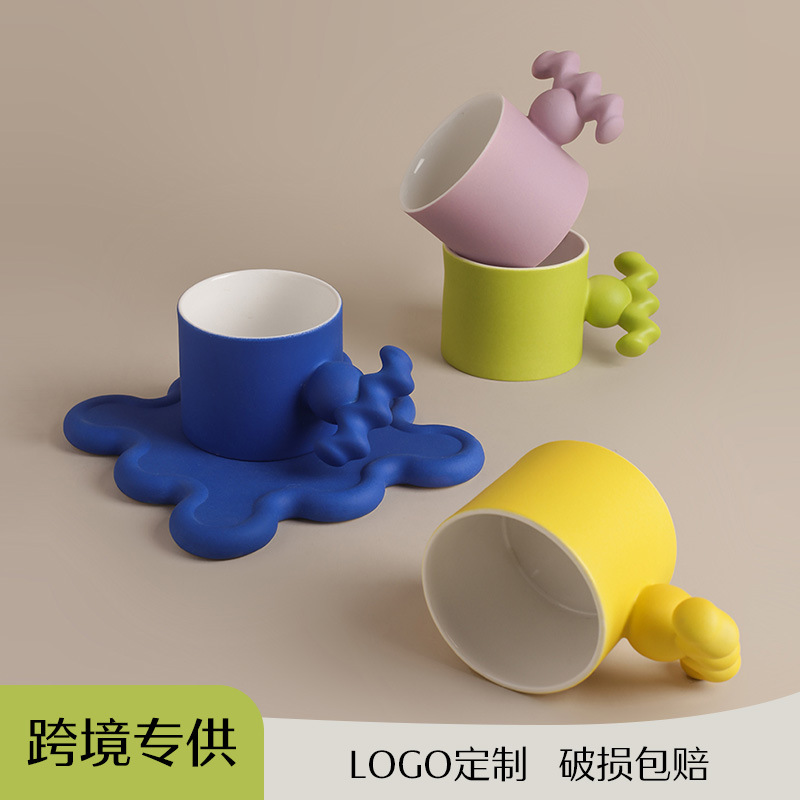 景德镇手工马克杯ins咖啡杯高颜值礼盒套装送情侣礼物陶瓷马克杯