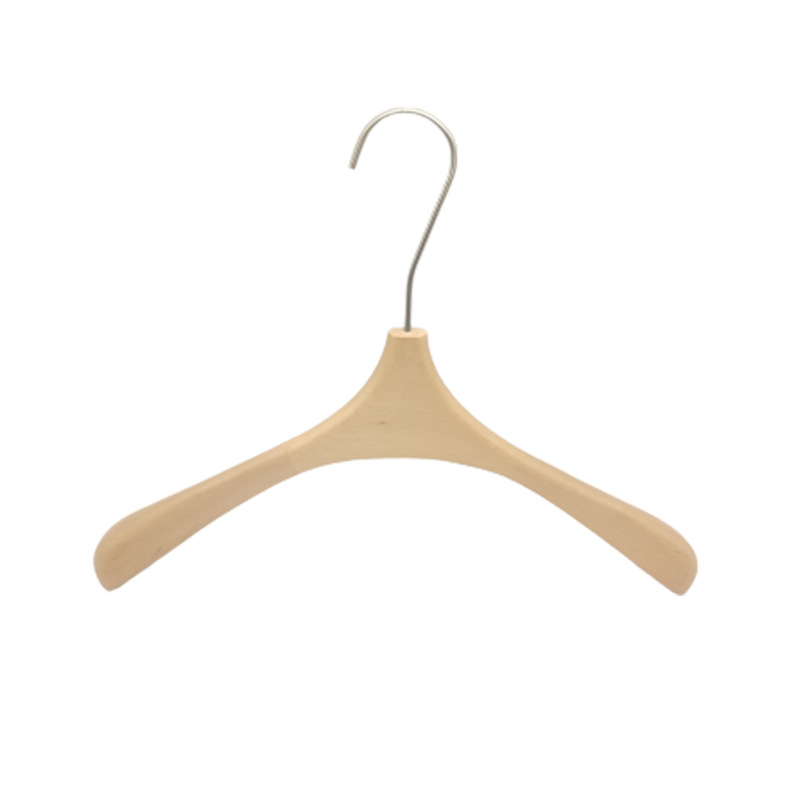 Women's clothing store with beech wood hangers, square and round head hangers, simple design, home hangers, straight edge round stick pants racks Item Picture