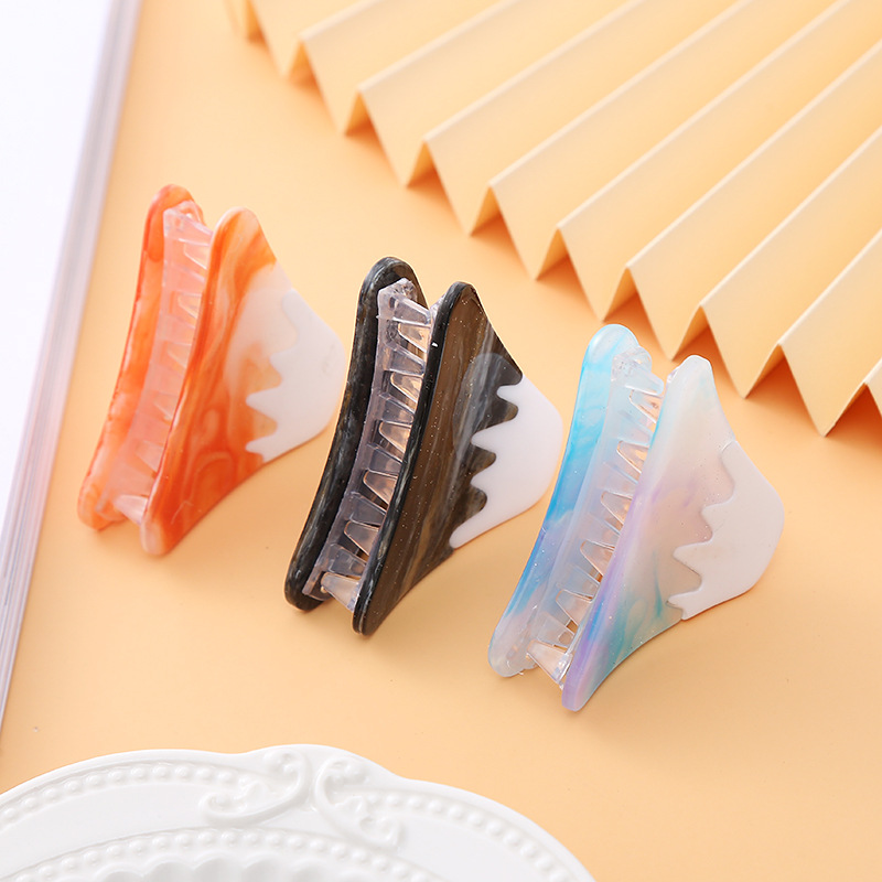 Japanese Mount Fuji Gradient Splice Acetic Acid Hair Accessories Small Fresh Grab Clip Hair Clip High Ponytail Back Head Bun Hair Accessories details Picture