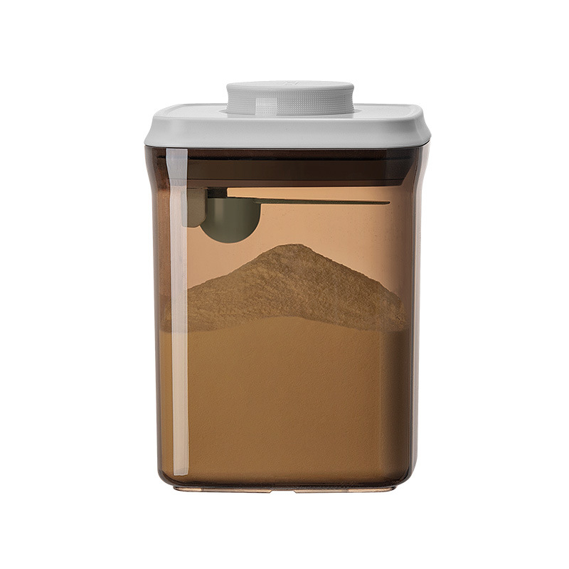 Baby's Portable Milk Powder Can Plastic Rice Powder Container Storage Jar Press Food Moisture-Proof Sealing Jar Item Picture