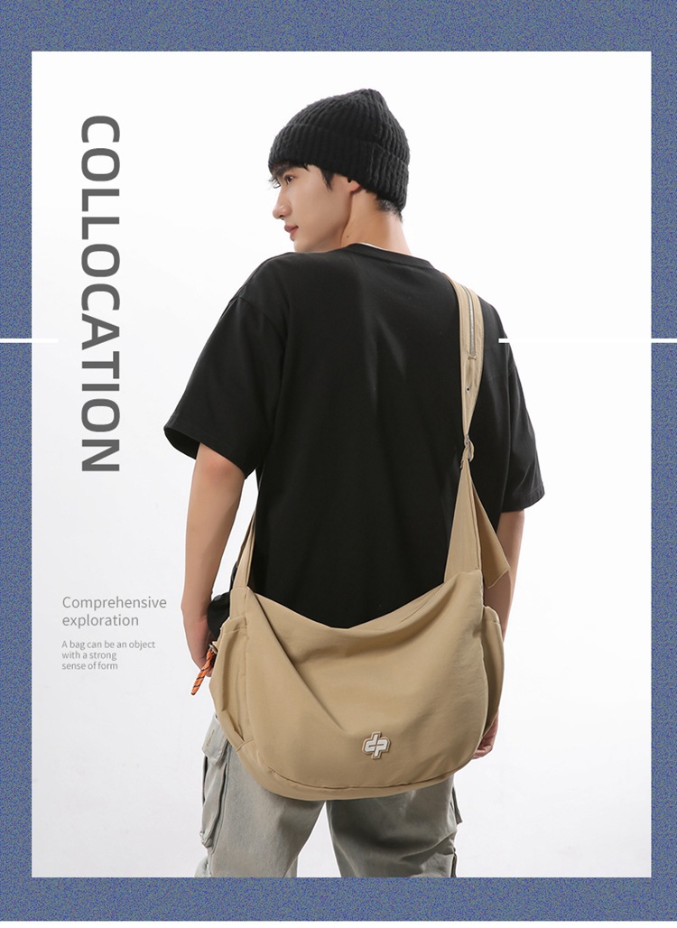 花儿与少年同款大饺子包休闲通勤斜挎包女工装风单肩包大容量背包详情2