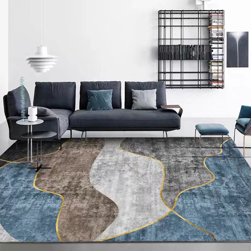 Nordic light luxury ins high-end living room, reception room, large carpet, bedroom, modern art minimalist study floor mat Specification image