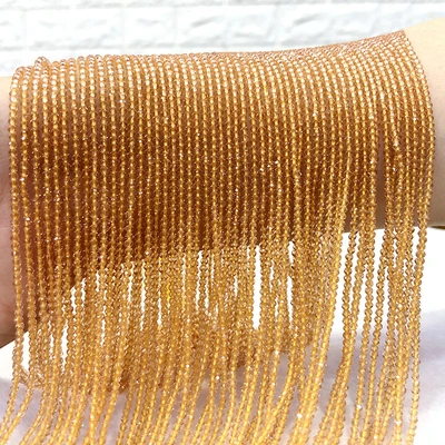 Manufacturers Direct Supply Near Natural Stone Champagne-Colored Spinel Face Bead Glass Bead Necklace Diy Jewelry Wholesale
