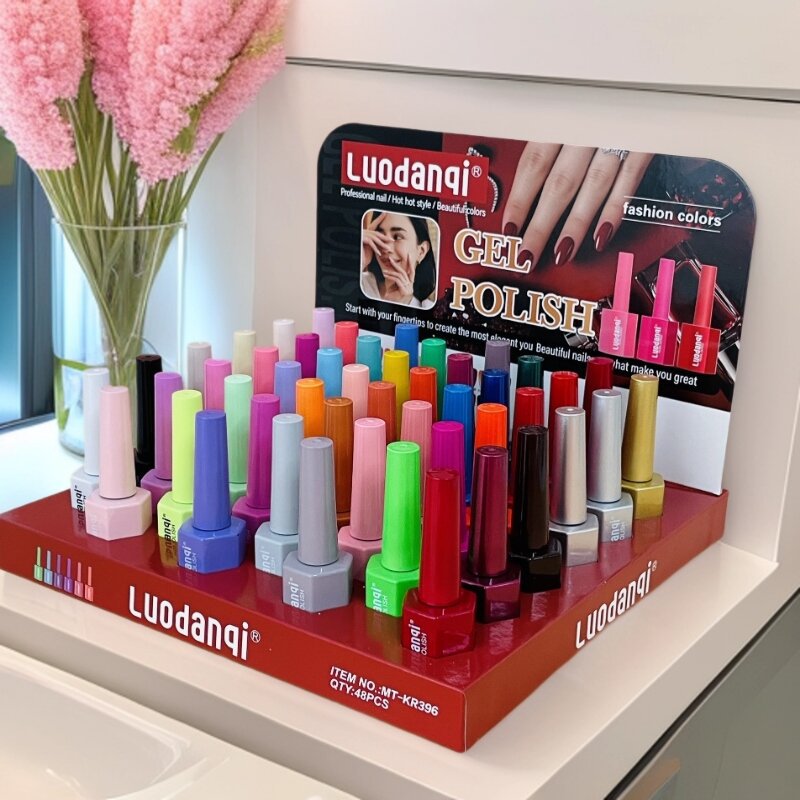 Cross-border bestseller 48-color bottle nail polish glue, nail art phototherapy glue, special nail polish glue set for nail shops Specification image