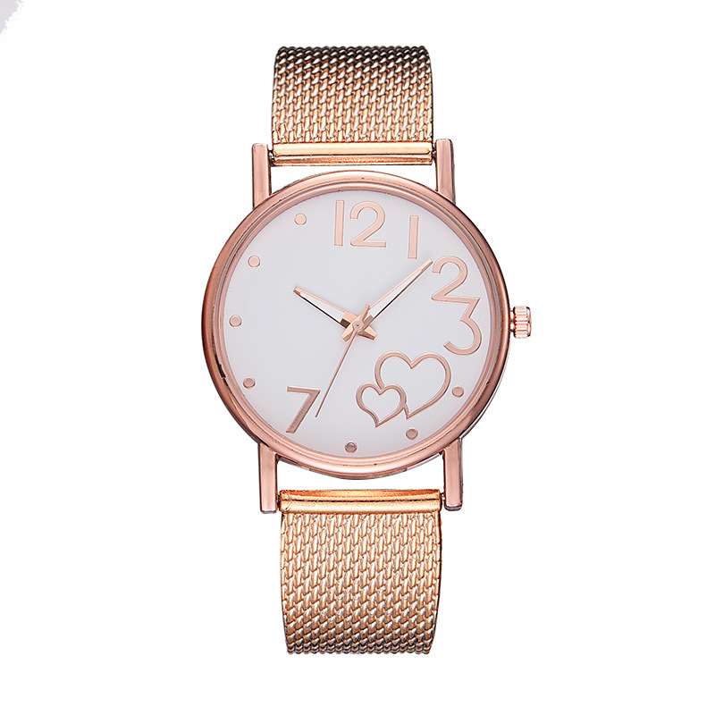 New foreign trade Women's casual and fashionable mesh belt heart-shaped women's Watch manufacturer wholesale Women Watch Item Picture