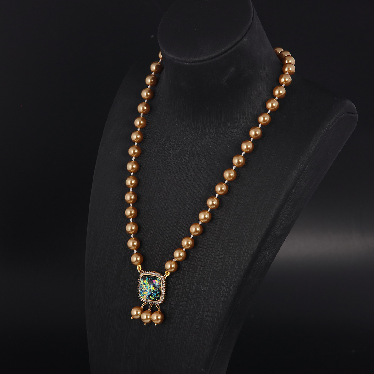 中古vintage欧美风高级感气质青岛源头工厂小众设计加金珠项链