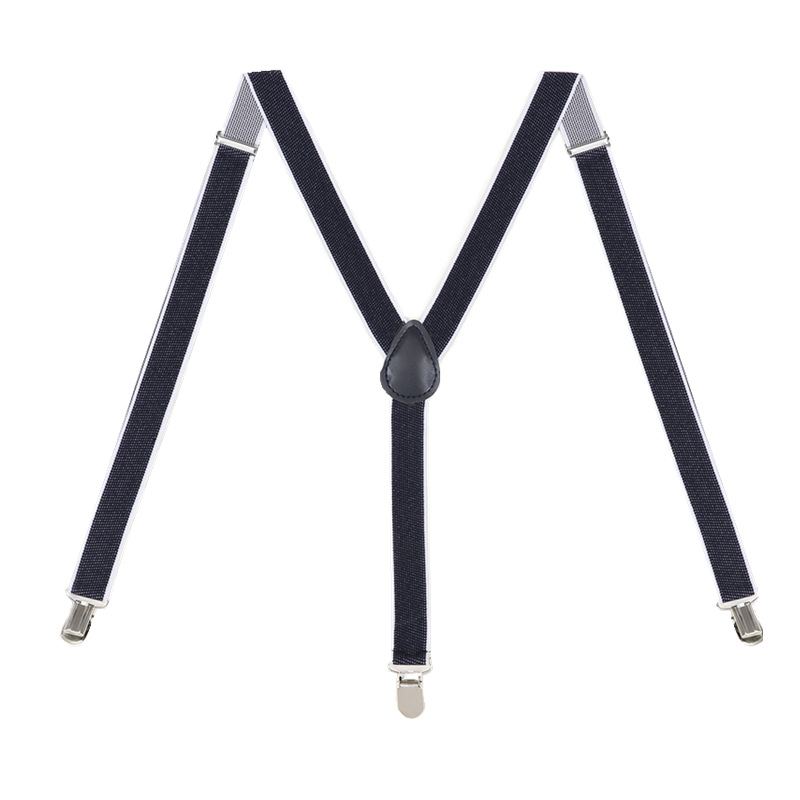 British-style shoulder straps with elastic webbing, strong shoulder straps, and retro black shoulder straps for both men and women Item Picture