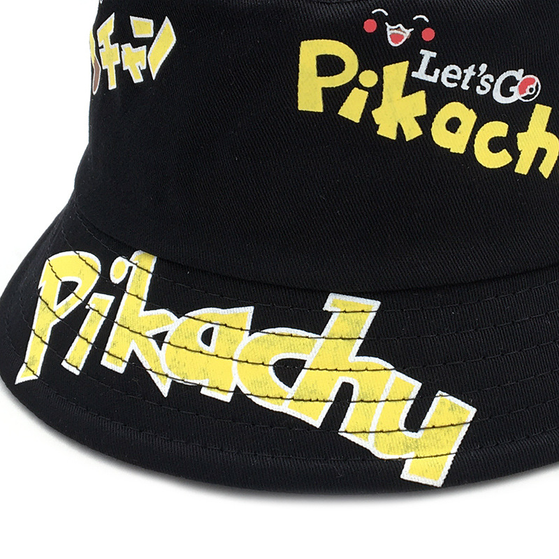 New Children's Cartoon Fisherman Hat Pokemon Shade Hat Pikachu Boys And Girls Hats Pure Cotton Basin Hats Application Scenario