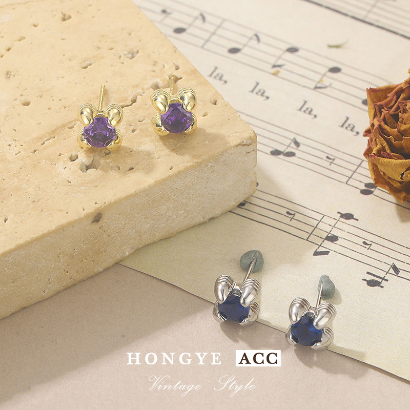 龙爪简约耳钉男女个性潮流新品耳钉耳环跨境畅销时尚潮流创意耳饰