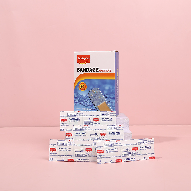 20 pieces of PU waterproof band-aids for external use, transparent band-aids for daily use at home, for export only