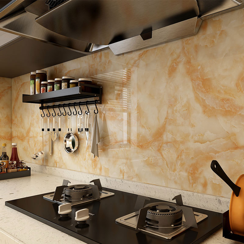 Kitchen stickers, waterproof and oil-proof marble film, self-adhesive tile, stove top, tabletop and cabinet protective film Application Scenario