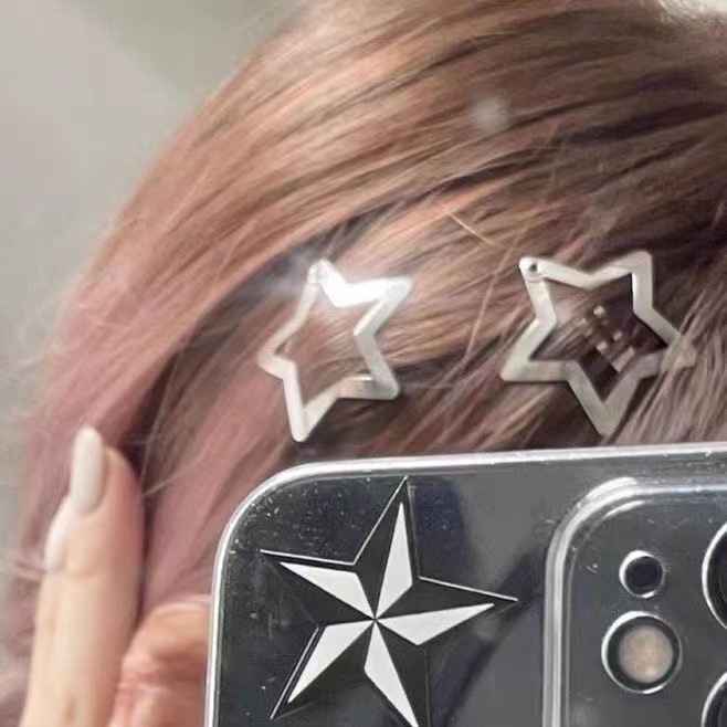 Star hair clips, Instagram-style hot girl hair accessories, cute bb clips, sweet and spicy bestsellers, high appearance level, versatile headwear, girls' accessories details Picture