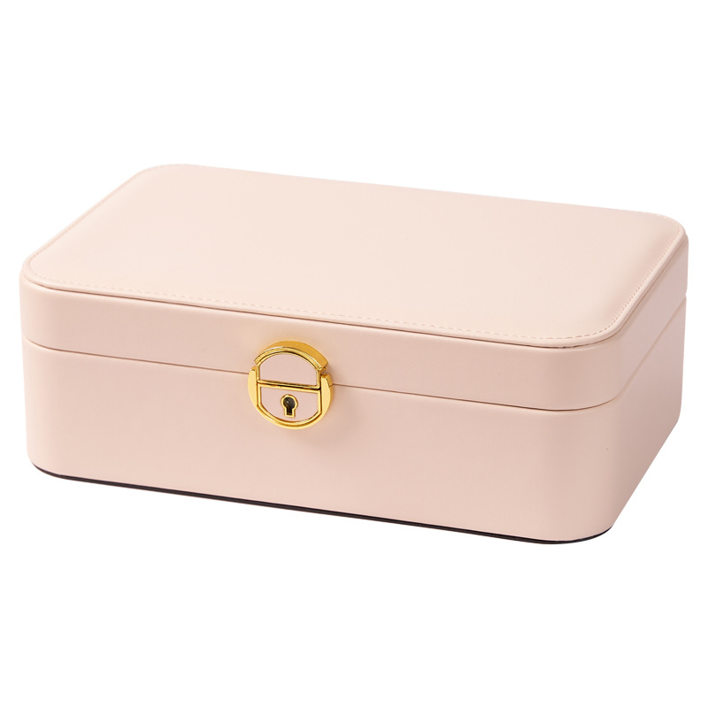 Children's hair accessory storage box, jewelry and accessory storage box, multi-layer desktop storage, high-end lockable jewelry box Item Picture