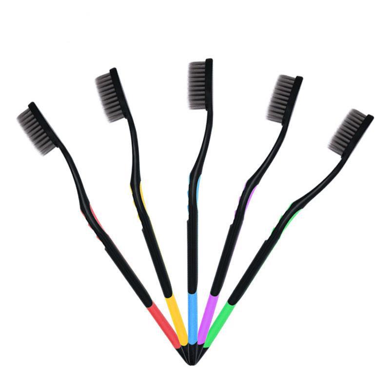10 Soft Toothbrush Small Moon Bamboo Charcoal Hair Super Fine Super Soft Adult Student Toothbrush Family Affordable Pack Wholesale Specification drawing