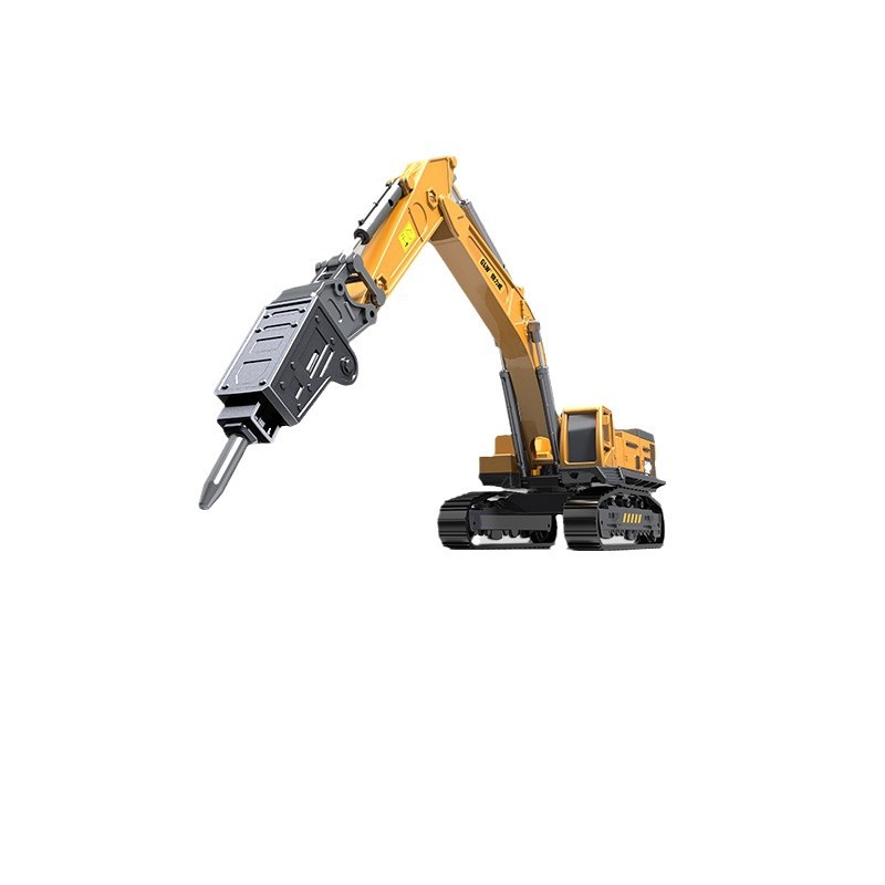 批发钢力威合金抓物机玩具儿童挖掘机男孩打桩玩具车抓木机工程车