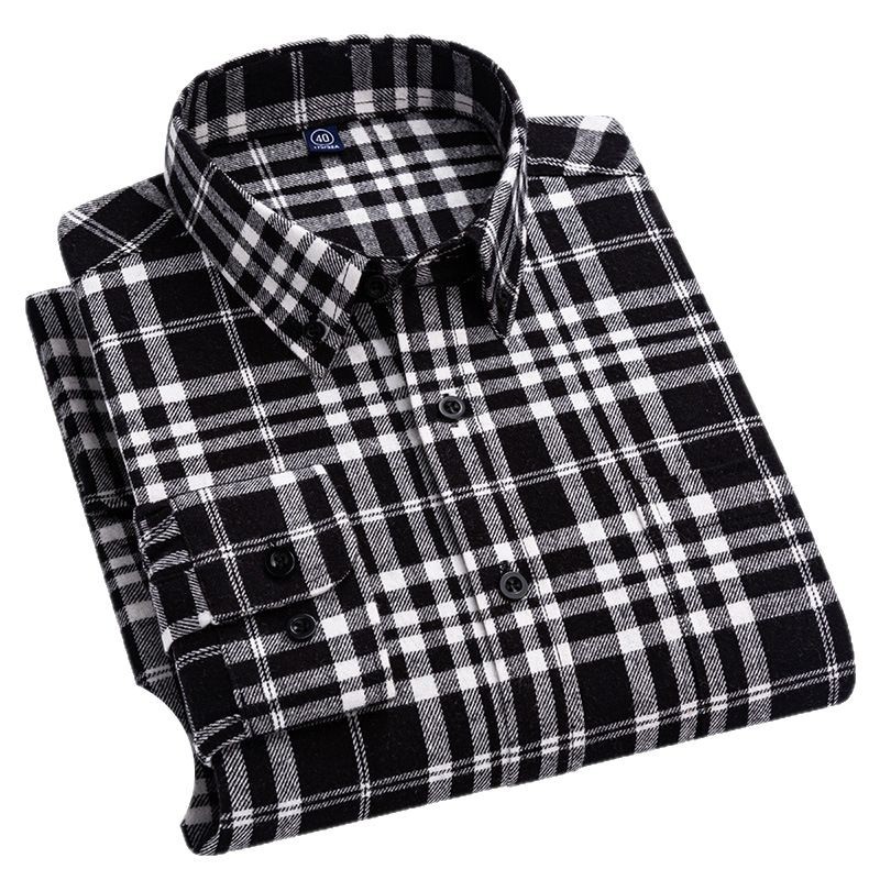 【 Factory Direct Sales 】 New men's shirts, long-sleeved mid-age pure cotton loose casual shirts, business all-cotton tops Item Picture