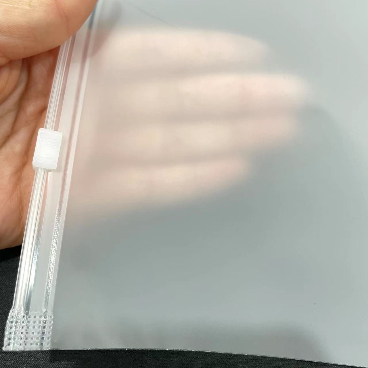 Clothing Zipper Bag 16 Wire Thickened Sanded Bag High Transparent Women's Bag Eva Spot Silk Plastic Bag Specification drawing