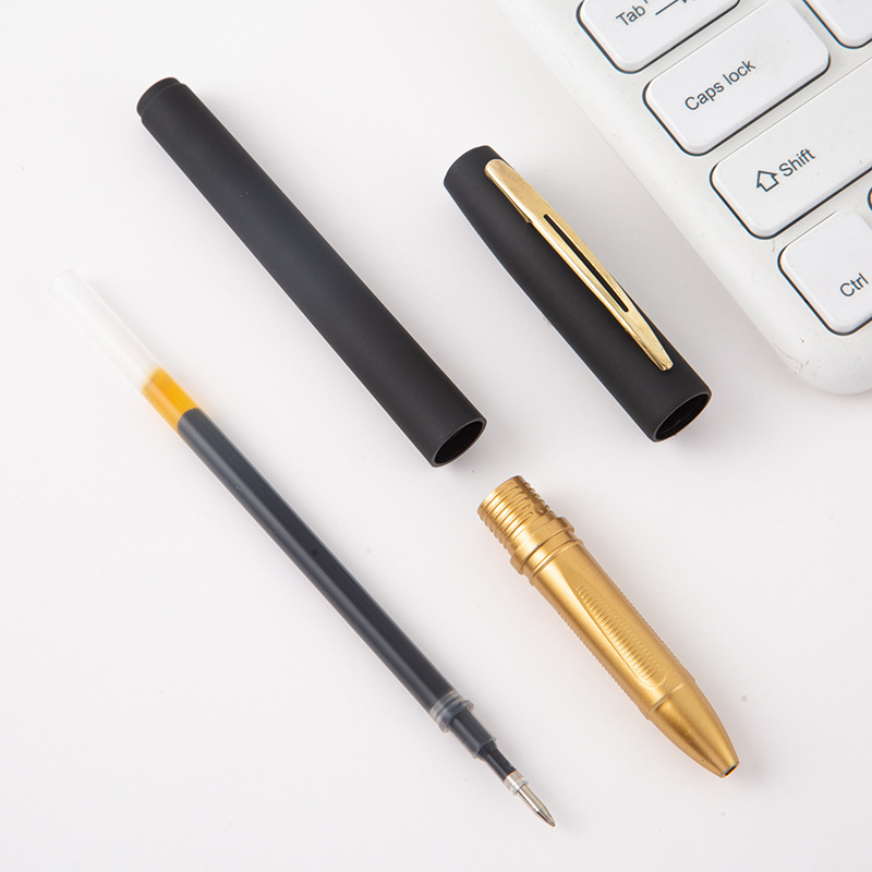 Large-capacity gel pen 0.5/0.7/1.0 bullet-tipped black matte office signature pen, student examination pen Application Scenario