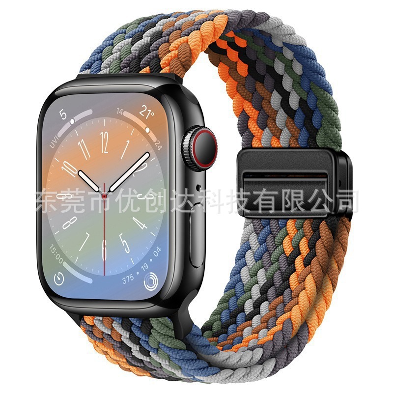 Применим нейлоновый пояс магнитного сопряжения для apple apple applewatchS10 с магнитной пряжкой для сопряжения нейлона 9876 с 3 звёздным поясом 20/22 pic 18