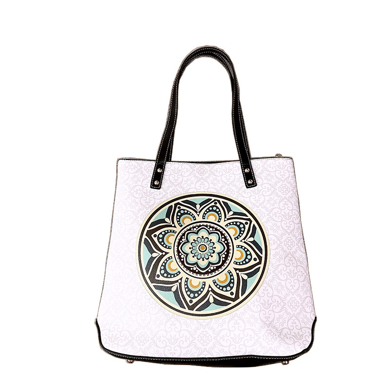 New women retro ethnic style single shoulder shopping bag Mommy bag portable shopping bag storage type fashion bag woman Item Picture