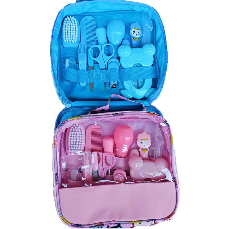 Baby care 13-piece set storage bag, baby nasal aspirator, nail clipper, daily cleaning, mother and baby care set wholesale Specification image