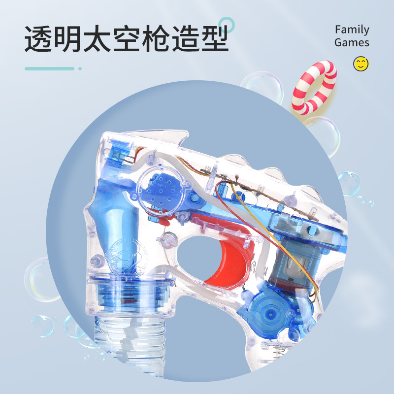 Factory direct sales of transparent fully automatic space bubble guns, summer children's toys Application Scenario