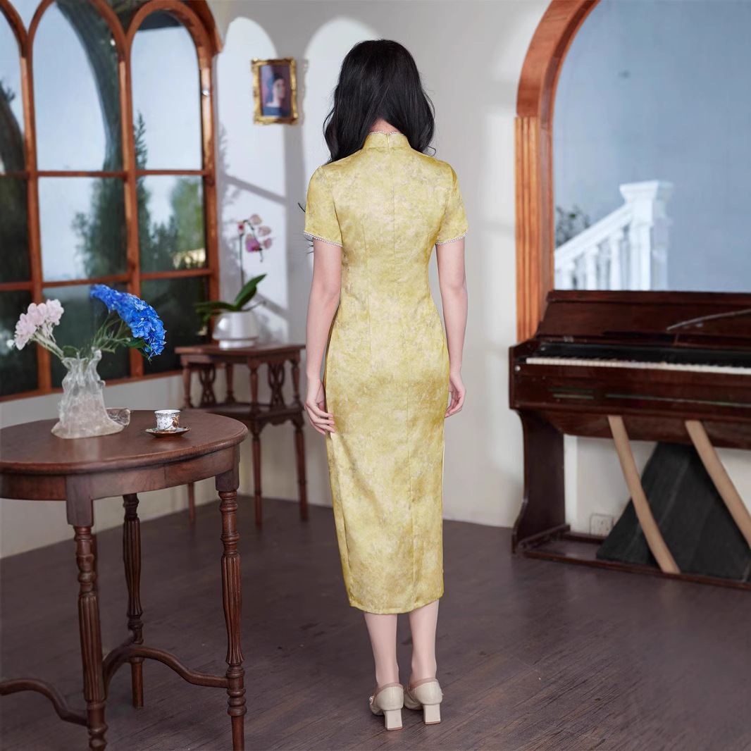 旗袍/上海东方明珠/短袖旗袍/高考布置/女士礼服细节图