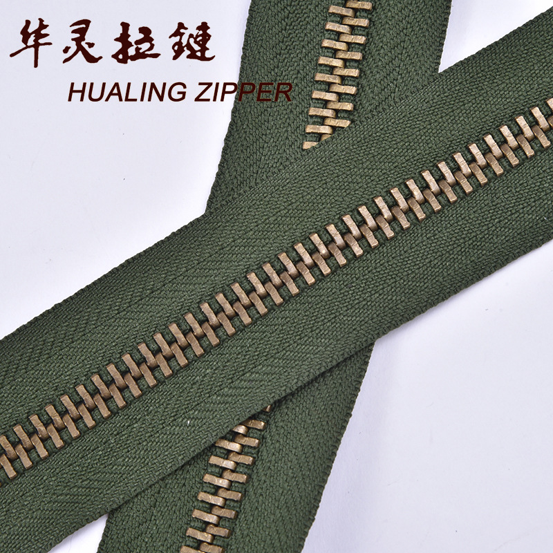 华灵拉链10号金属码装拉链双向可拉箱包手袋皮具拉链厂家直销