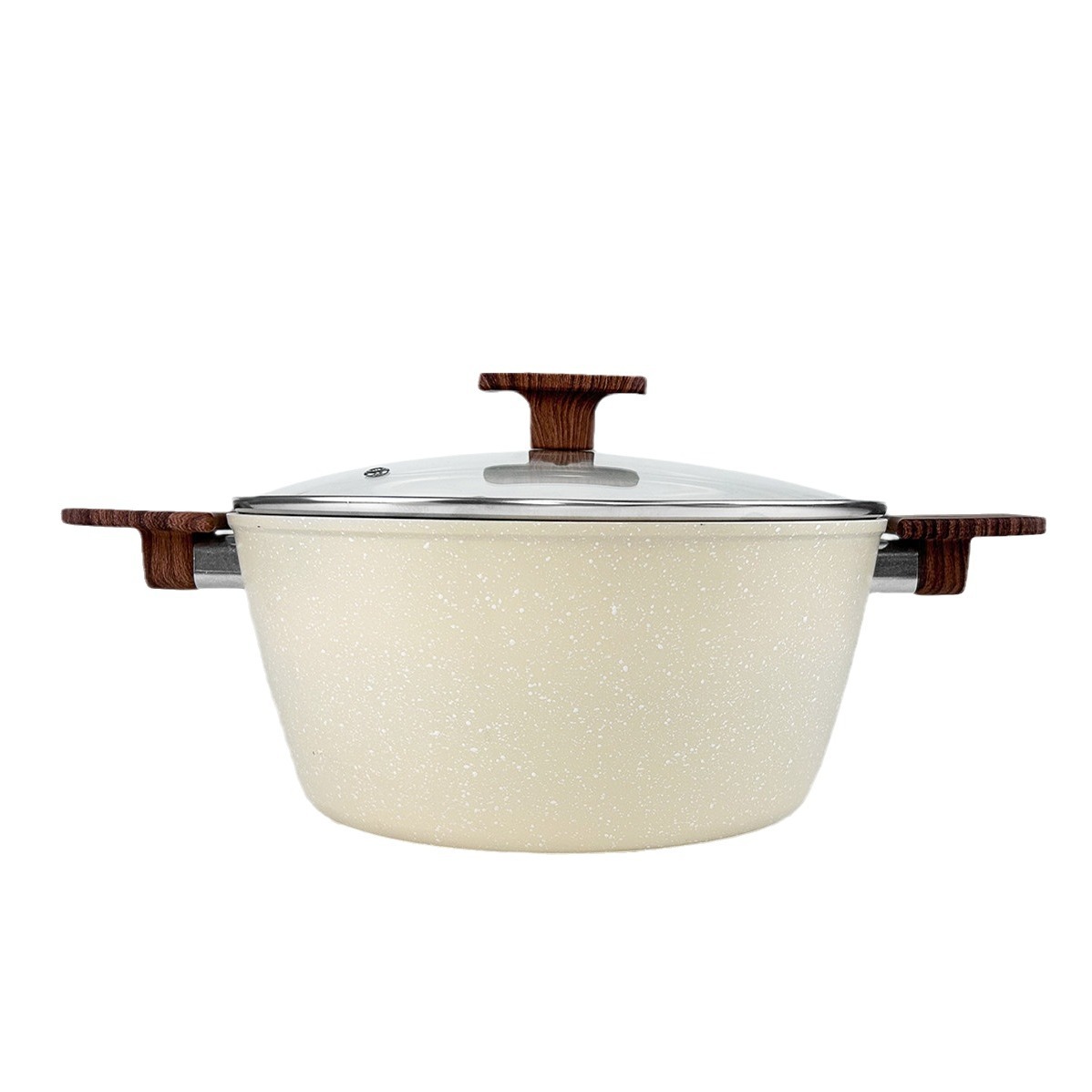 Cooking Big Emperor Pan Household Xj33bt Double Ear Soup Pot Set With Cover Non-Stick Frying Pan Instant Noodles Breakfast Fried Egg Auxiliary Food Pan Item Picture