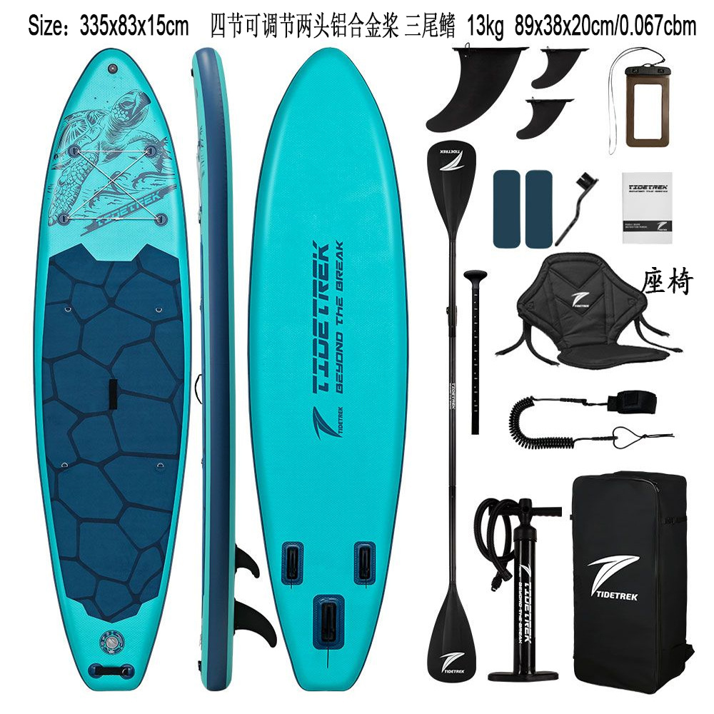 Green Light Forest Inflatable Stand-up Paddleboard Set with accessories, backpack, adjustable paddle, SUP surfboard pic 12