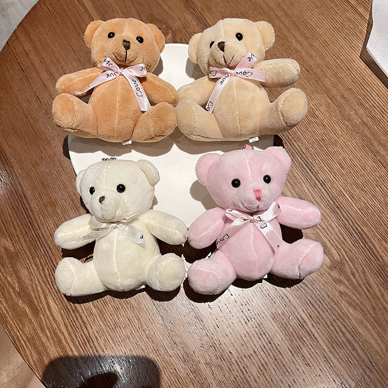 Cute cartoon plush bear pendant, student backpack doll pendant, keychain pendant Specification image