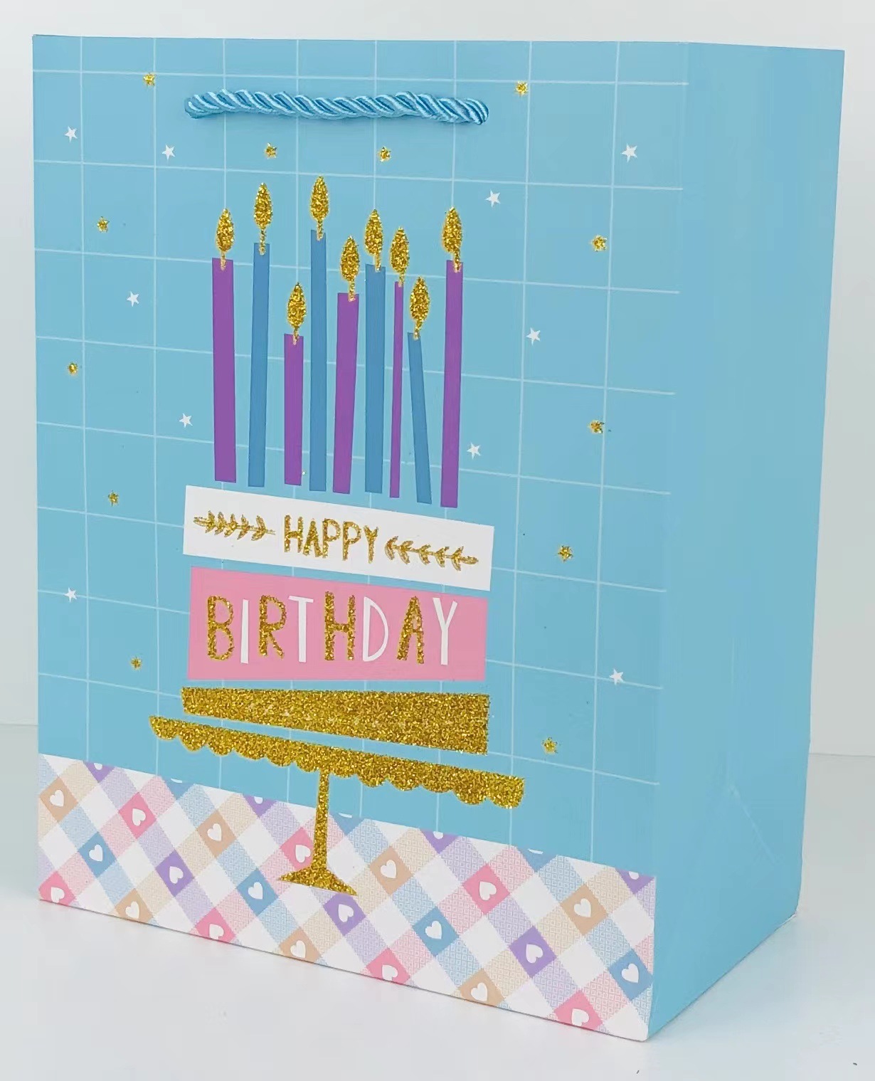 Baisite Packaging's in-stock glitter BIRTHDAY HAPPY BIRTHDAY series of handbags, gift bags and shopping bags for cross-border exclusive supply details Picture