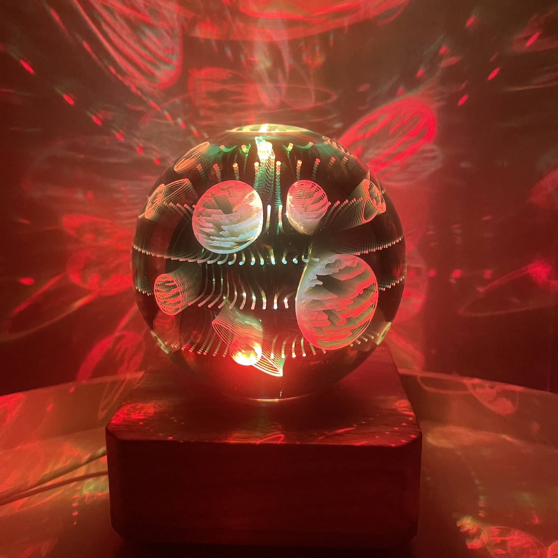 USB plug-in starry sky light, LED spherical laser cool projection light, RGB seven-color magic ball night light factory direct sales Application Scenario