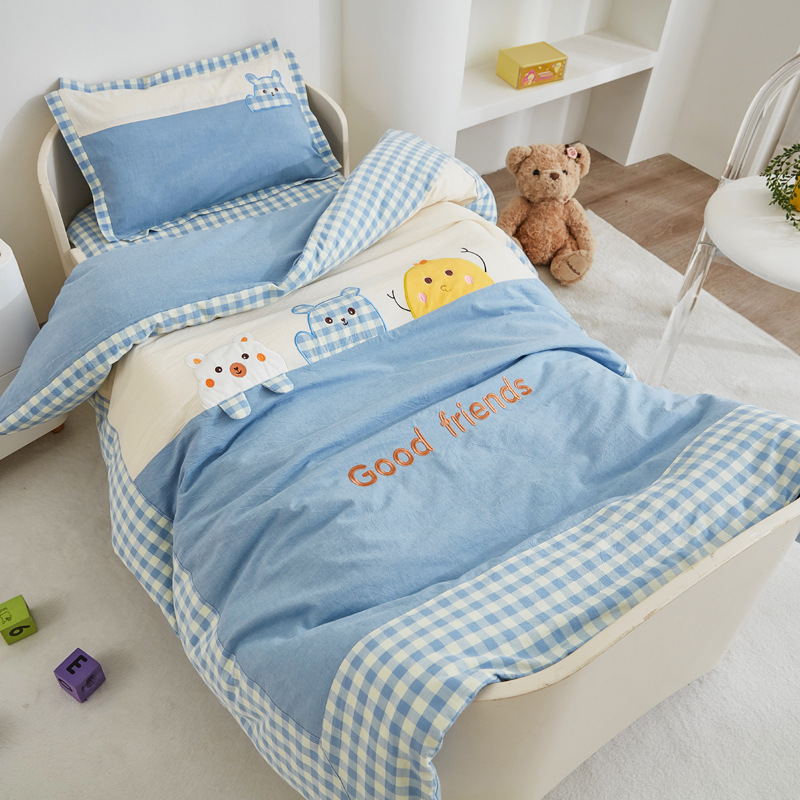 三件套儿童午托班六件套午睡被褥宝宝入园床品春夏