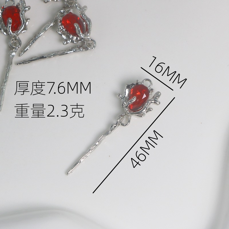 Cross-border best-selling diy jewelry accessories, diamond gemstone magic wand necklaces, alloy accessories, pendants details Picture