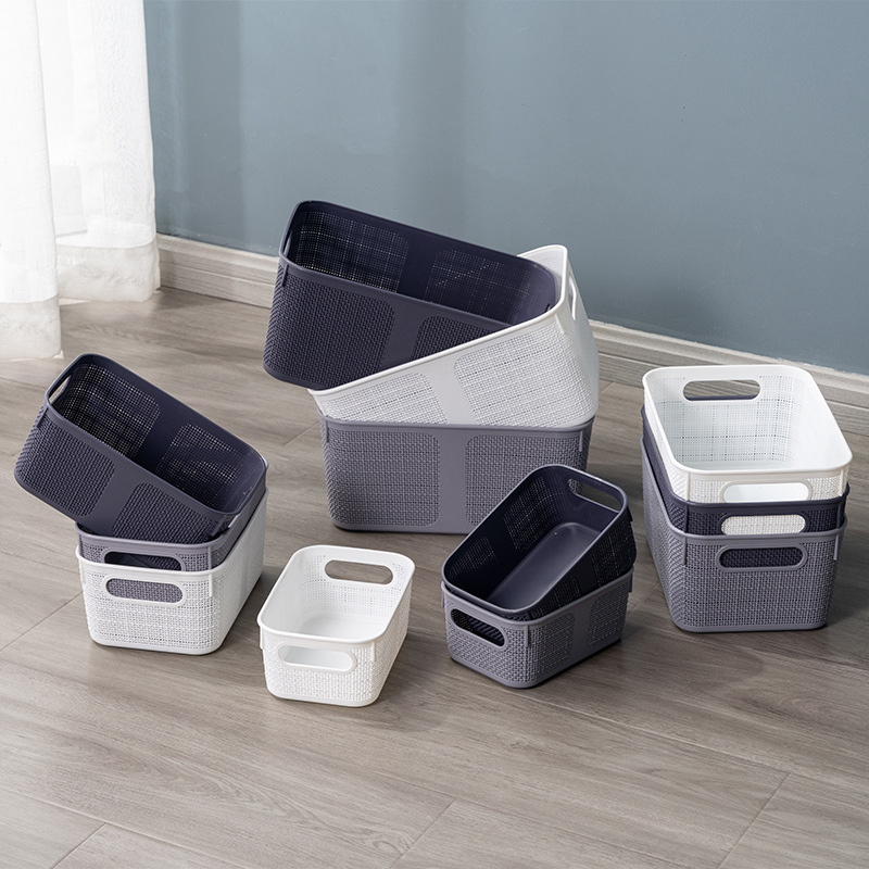 Zhenrong Linen Storage Basket Plastic Pp Toy Clutter Storage Basket School Factory Storage Basket Item Picture
