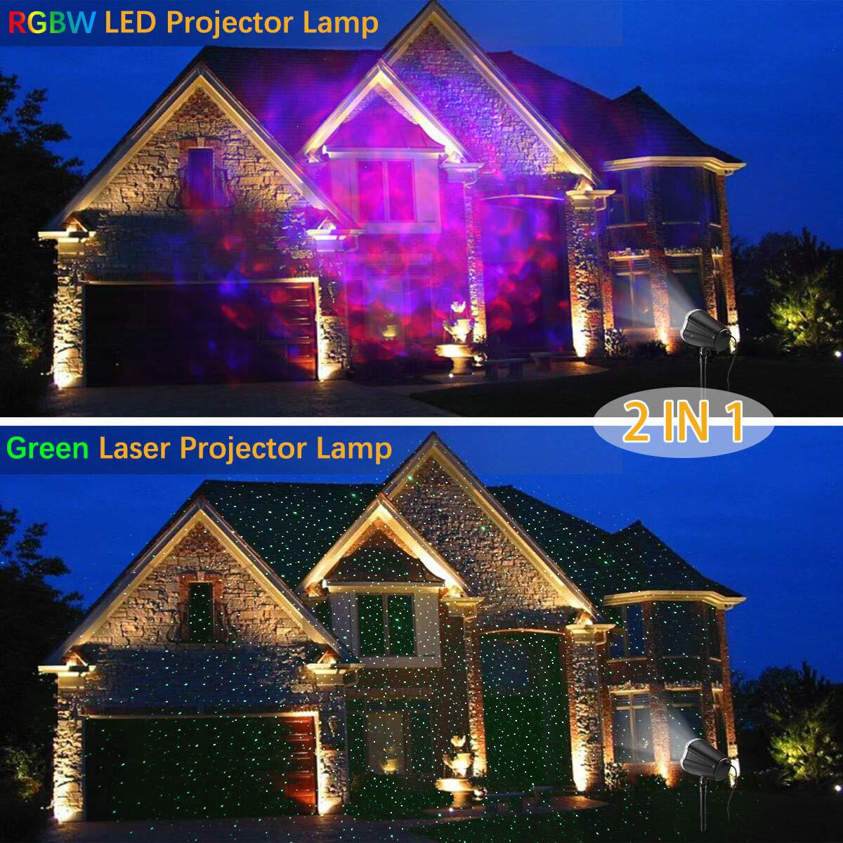 New stage laser lights, starry sky projection lights, European and American festival led water ripple starry sky night lights, one-piece consignment Specification image