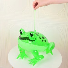 发光小跳蛙带牵绳地摊货动物皮货PVC卡通儿童玩具青蛙
