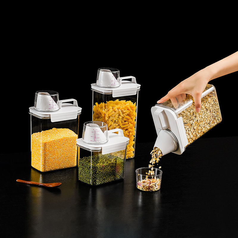 Kitchen grain storage box, moisture-proof and insect-proof dry goods and snacks preservation box, grain sealed jar, storage jar details Picture