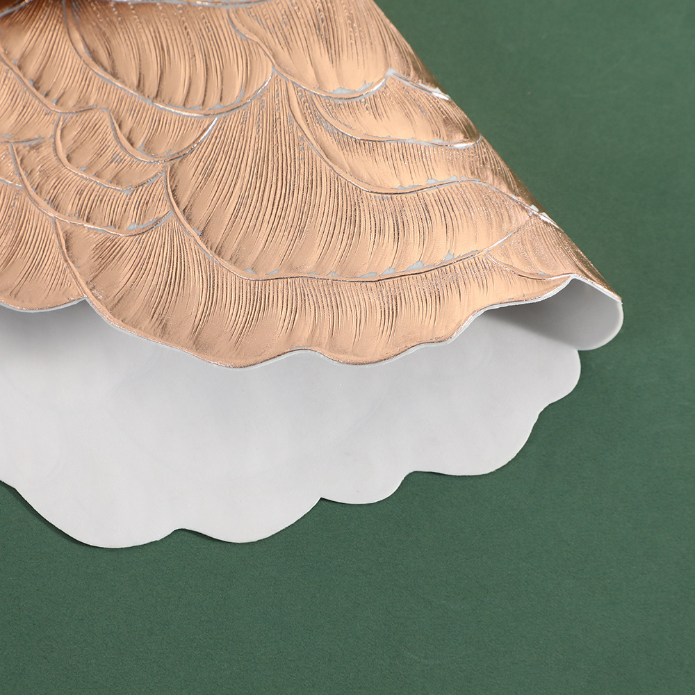 New peony-flowered pvc heat-insulating placemats, Nordic-style decorative gilded home placemats, waterproof table MATS for hotels and restaurants pic 6