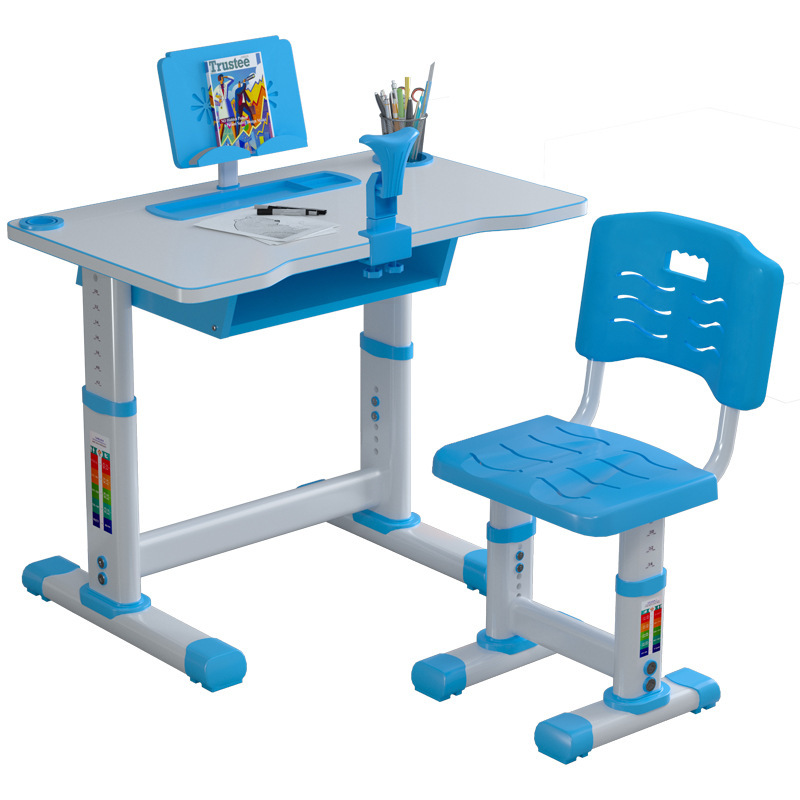 Home Children's Learning Desk With Light Learning Desk Student Writing Desk Chair Can Be Raised And Lowered With Light Elementary School Homework Desk details Picture