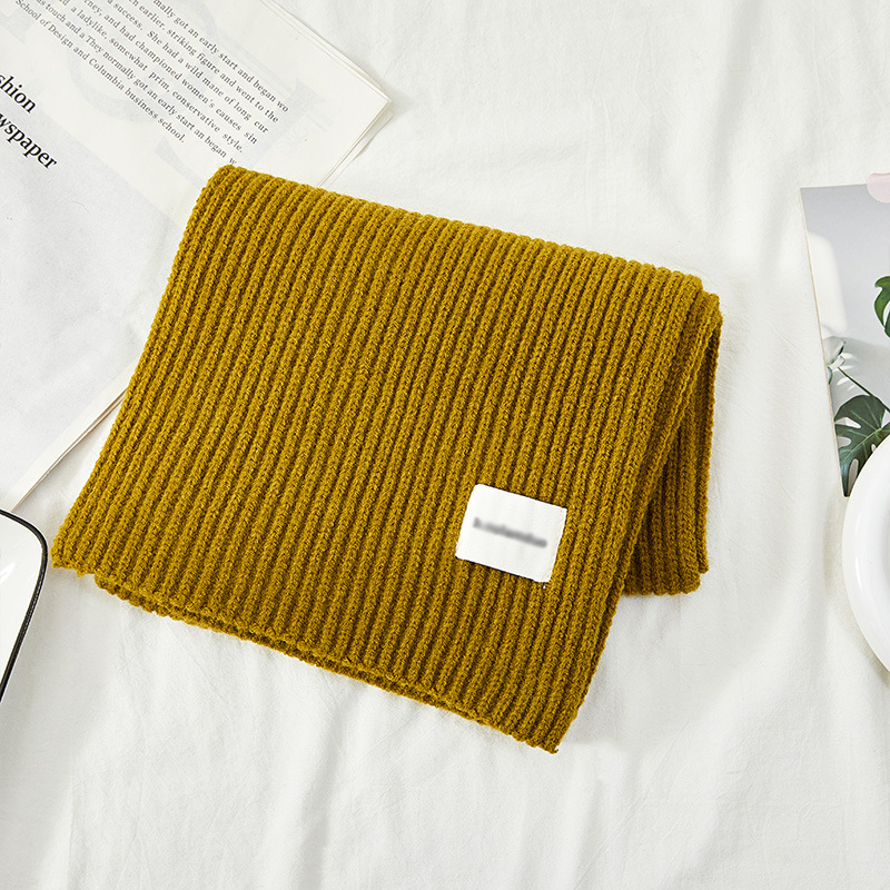 红色毛线围巾女冬季氛围感韩版百搭学生冬天保暖纯色加厚针织围脖详情34