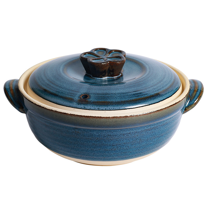 Retro clay pot stew pot for making soup home high-temperature resistant open flame glaze ceramic pot soup 煲仔饭 special clay pot for making soup Item Picture