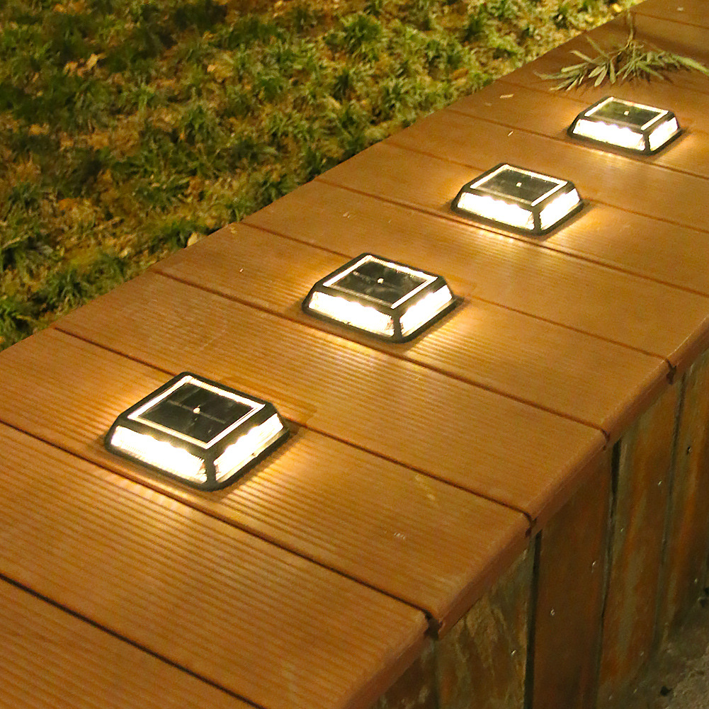 Outdoor Solar Garden Led Home Stairs Step Balcony Floor Foot Wall Light Waterproof Decorative Small Street Light details Picture