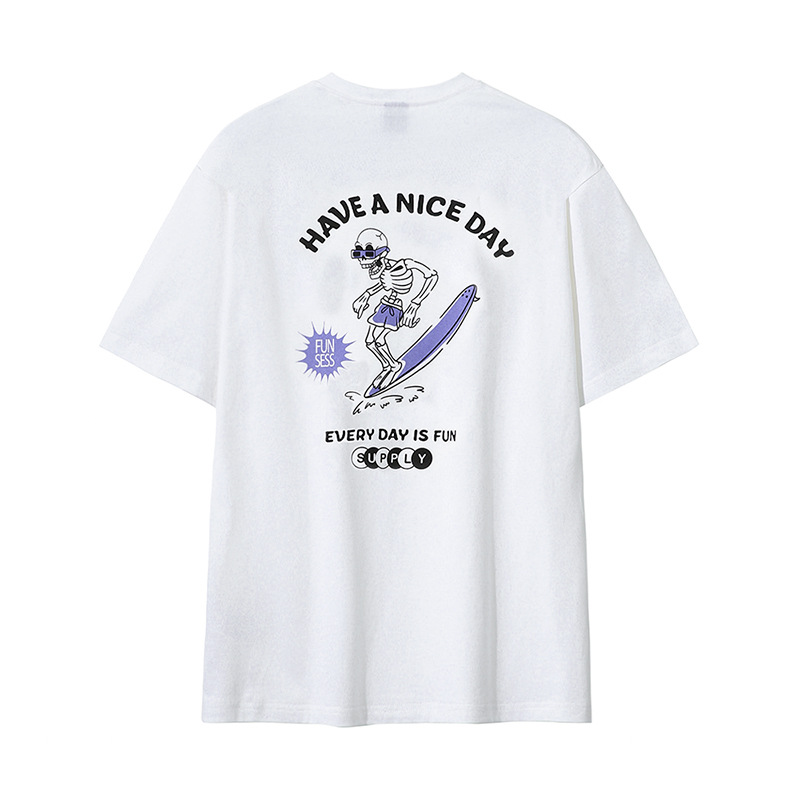 【清仓】纯棉白底实物图