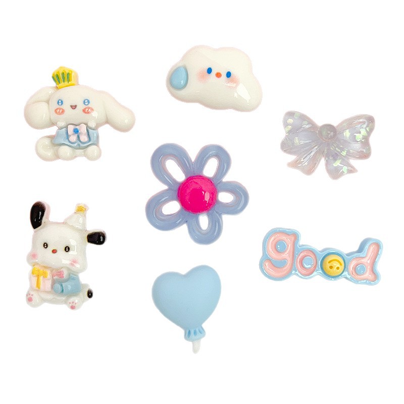 Wholesale of diy Crocs, resin accessories, cartoon three-dimensional flowers, cream glue, phone cases, hair clips and accessory materials Item Picture