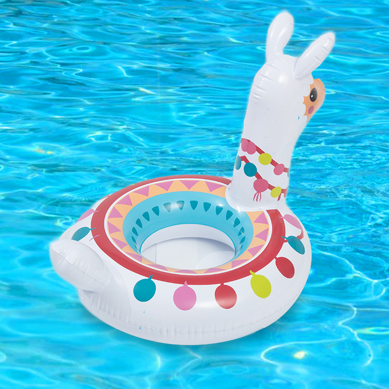 Summer bestsellers: Children's alpaca swimming rings, PVC inflatable water float rings, baby anti-rolap-up cartoon armpit rings Application Scenario