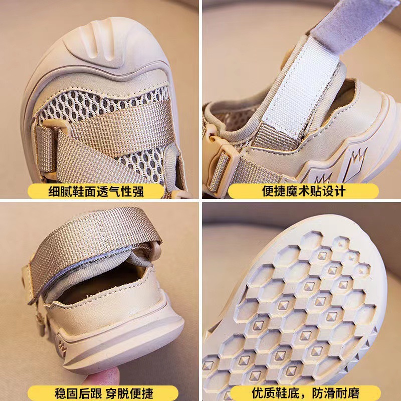 Boys' sandals with anti-slip soft soles, cool 2024 new summer children's shoes, headband beach shoes, trendy and explosive street style details Picture