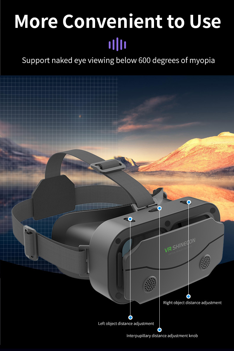 VRSHINECON千幻魔镜虚拟现实vr眼镜 手机电影游戏3d数码眼镜vr pic 19